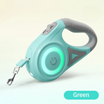 حبل مشي مضيء قابل للسحب تلقائيًا للكلاب