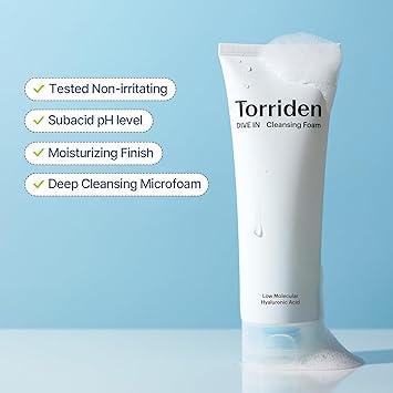 [Torriden] رغوة التنظيف DIVE IN بحمض الهيالورونيك منخفض الوزن الجزيئي 150 مل