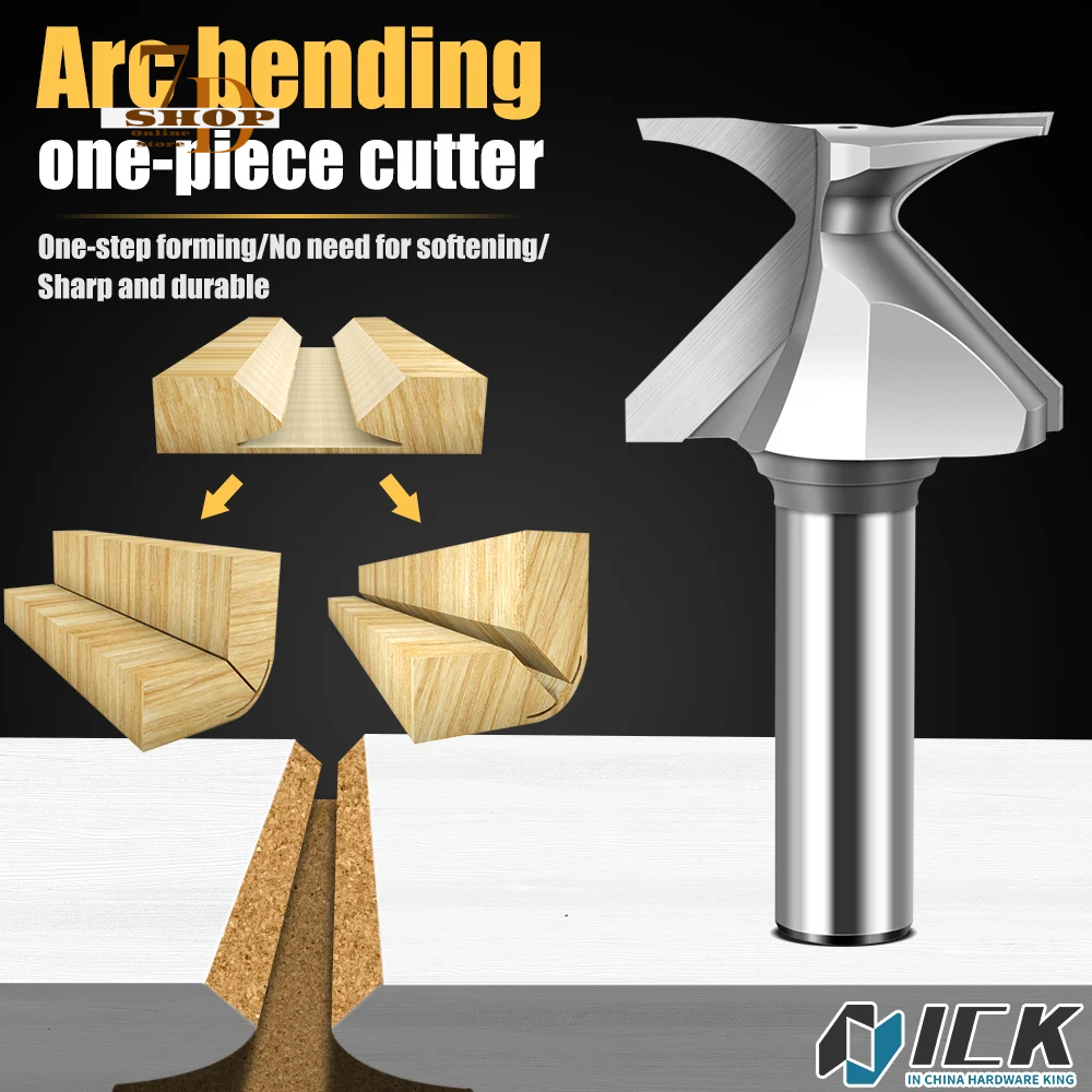 SHOP7D_Arc Bending Integrated Knife Forming Knife R18/30/50 Router Bits For Wood Door/Wall Cabinet 1/2 inch/12mm Shank Woodwork Tools