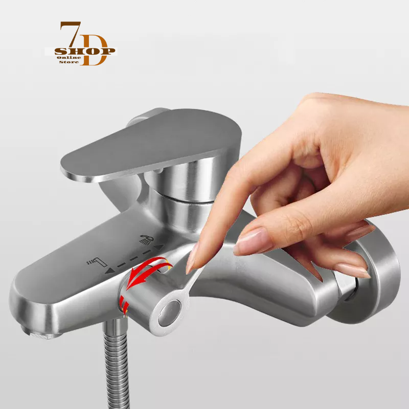 SHOP7D_Bathroom Shower Faucet Stainless Steel Mixer Tap Hot and Cold Bathroom Mixer Mixing Valve Bathtub Faucet Shower Faucets Set