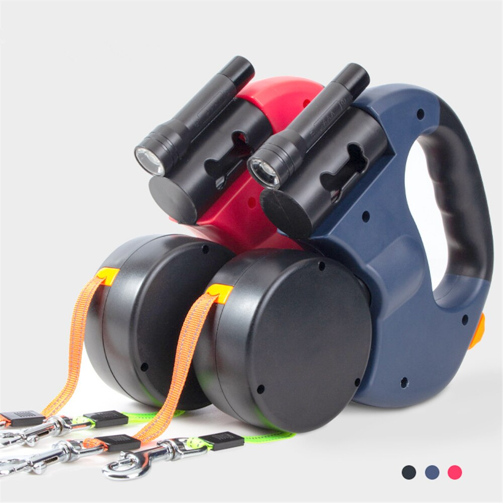 طوق قابل للسحب للحيوانات الأليفة مزود بإضاءة
