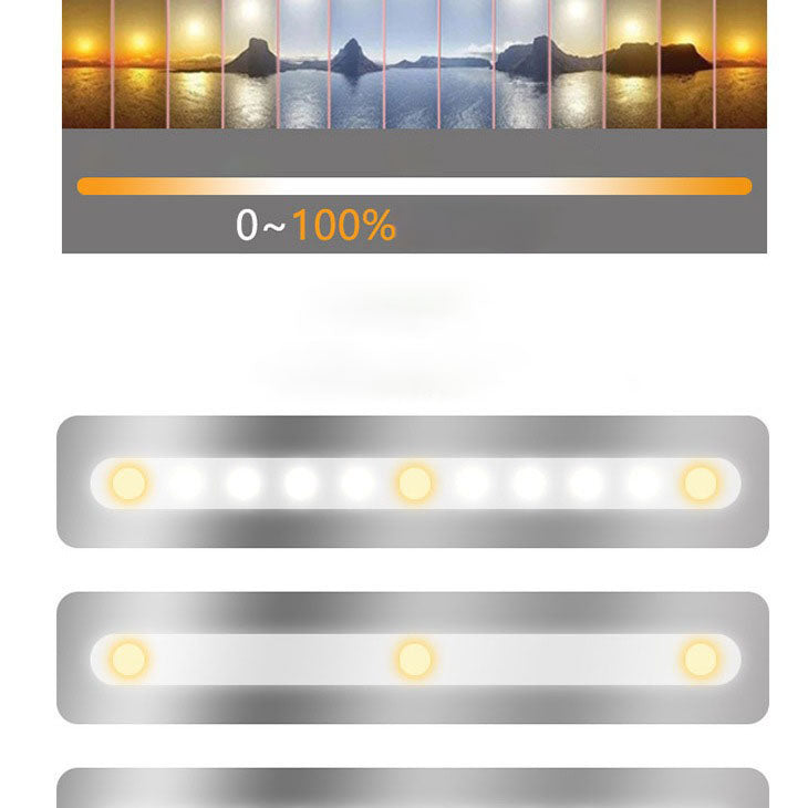 Miroir de maquillage LED pour voiture