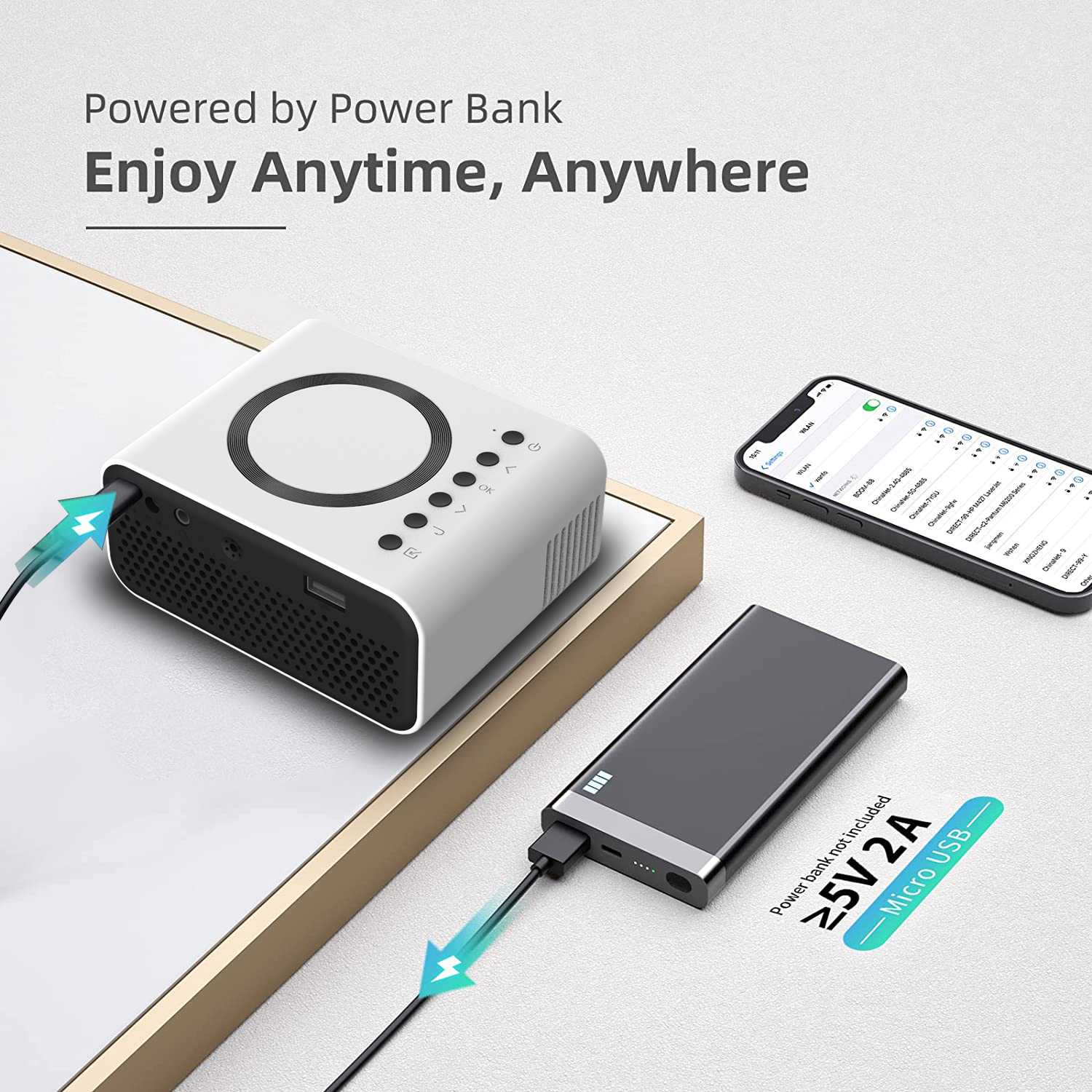 Mini projecteur LED sans fil