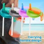 Couvercle de canette avec paille