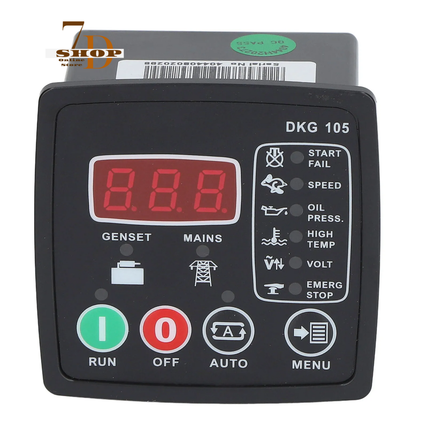 SHOP7D_DKG105 Generator Engine Controller Auto Start Stop Diesel Engine Control Module Panel for Diesel Gasoline Generator Controller