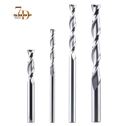 SHOP7D_1pc UP cut  Solid Carbide Milling Cutter 3.175 4 6 8mm 2 Flute Spiral Router Bit Carbide End Mill  Wood MDF