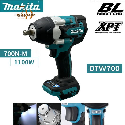 SHOP7D_Makita DTW700 1800 N.M Torque Brushless Electric cordless Impact Wrench 1/2 In Lithium-Ion Battery For Makita 18V 2024