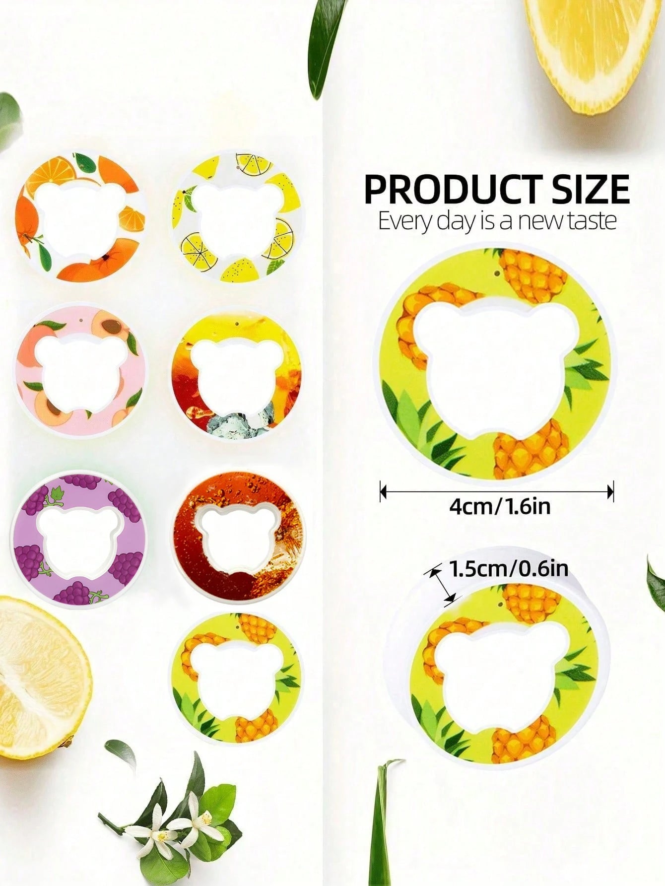 كبسولات زجاجات المياه المنكهة