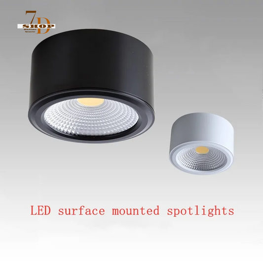 SHOP7D_Dimmable Surface Mounted Downlight Ceiling light 7W9W12W15W18W AC85-265V COB down light LED Spot light indoor lighting