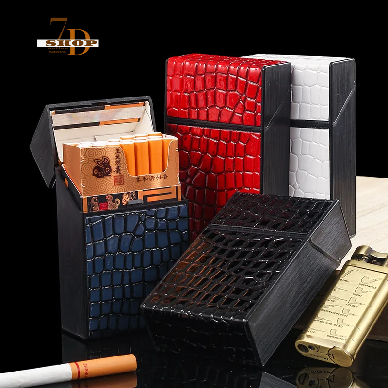 SHOP7D_New Cigarettes Case Holder Slim 20-piece Pocket Box Storage Small Cigarettes Container Cigarettes Protective Case Hand Roll