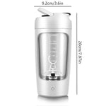 كوب خلط البروتين الكهربائي مع مكان لتخزين المسحوق