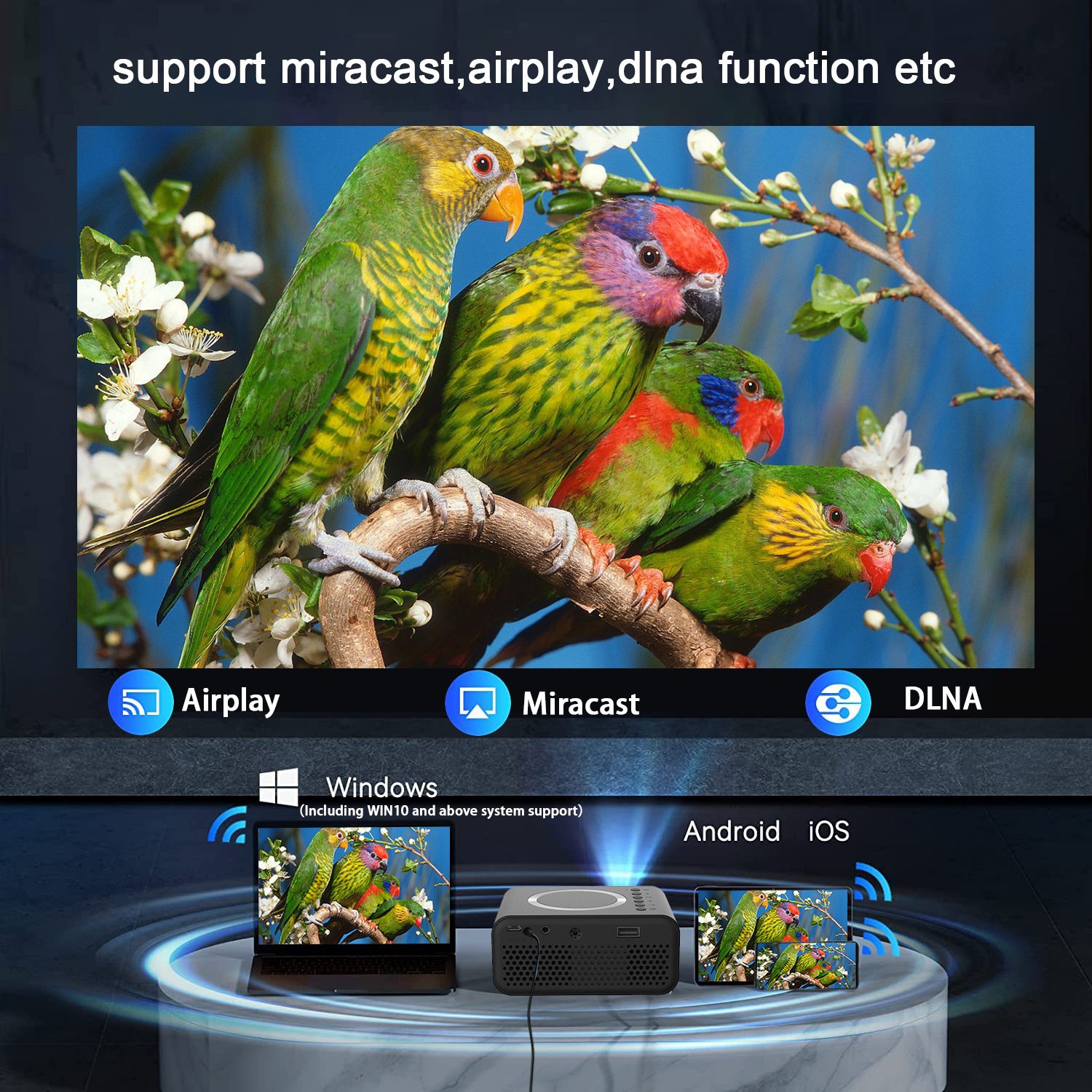 Mini projecteur LED sans fil