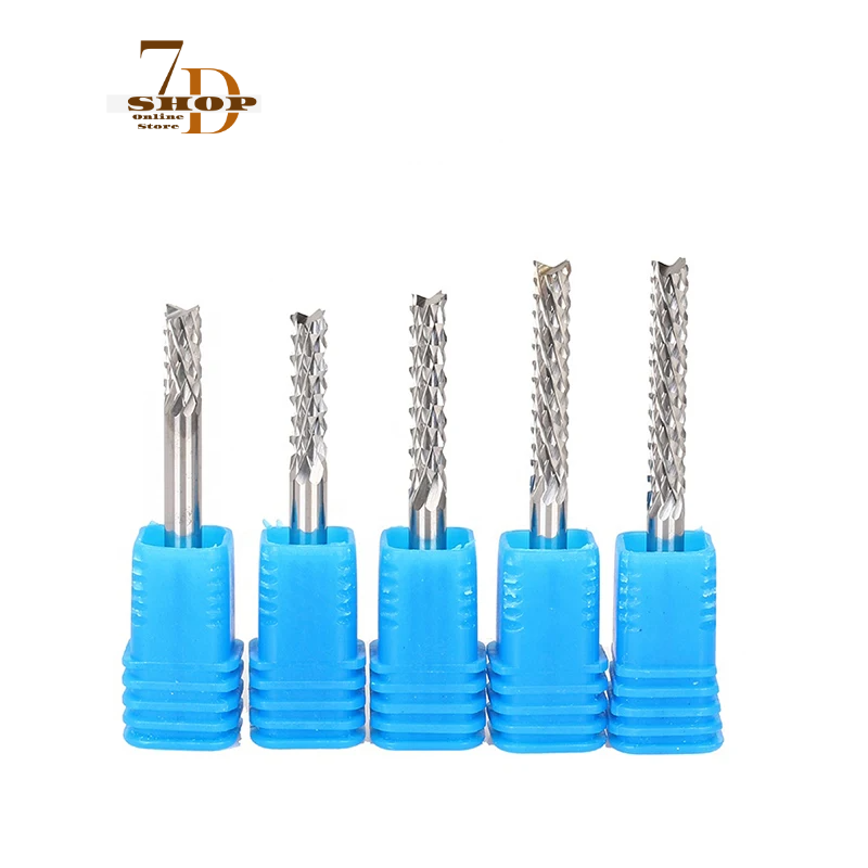 SHOP7D_10pcs 3A 3.175/6/8/10/12mm Carbide Tungsten Corn Cutter Cutting PCB Milling Bits End Mill CNC Router Bits Cnc Mill Milho Fresa