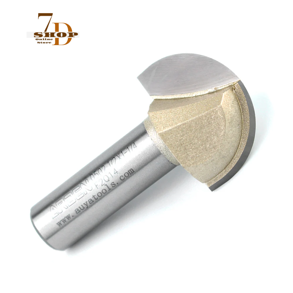 SHOP7D_Core Box Bit Carbide Round Bottom Groove Milling Cutter Radius Ball Nose Woodworking Router Bit Semi Circular CNC Bit