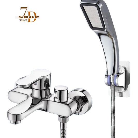 SHOP7D_Bathroom Triple Shower Faucet  Hot and Cold Water Brass Faucet Bath Bath Mixer Faucet Shower Set Bathroom Accessories