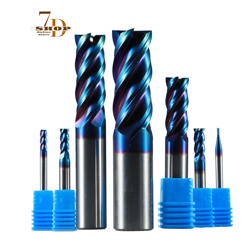 SHOP7D_1pcs tungsten steel end mill 4 flute straight endmill cnc profile cutter end milling cutter d1-d20 for stainless steel mill