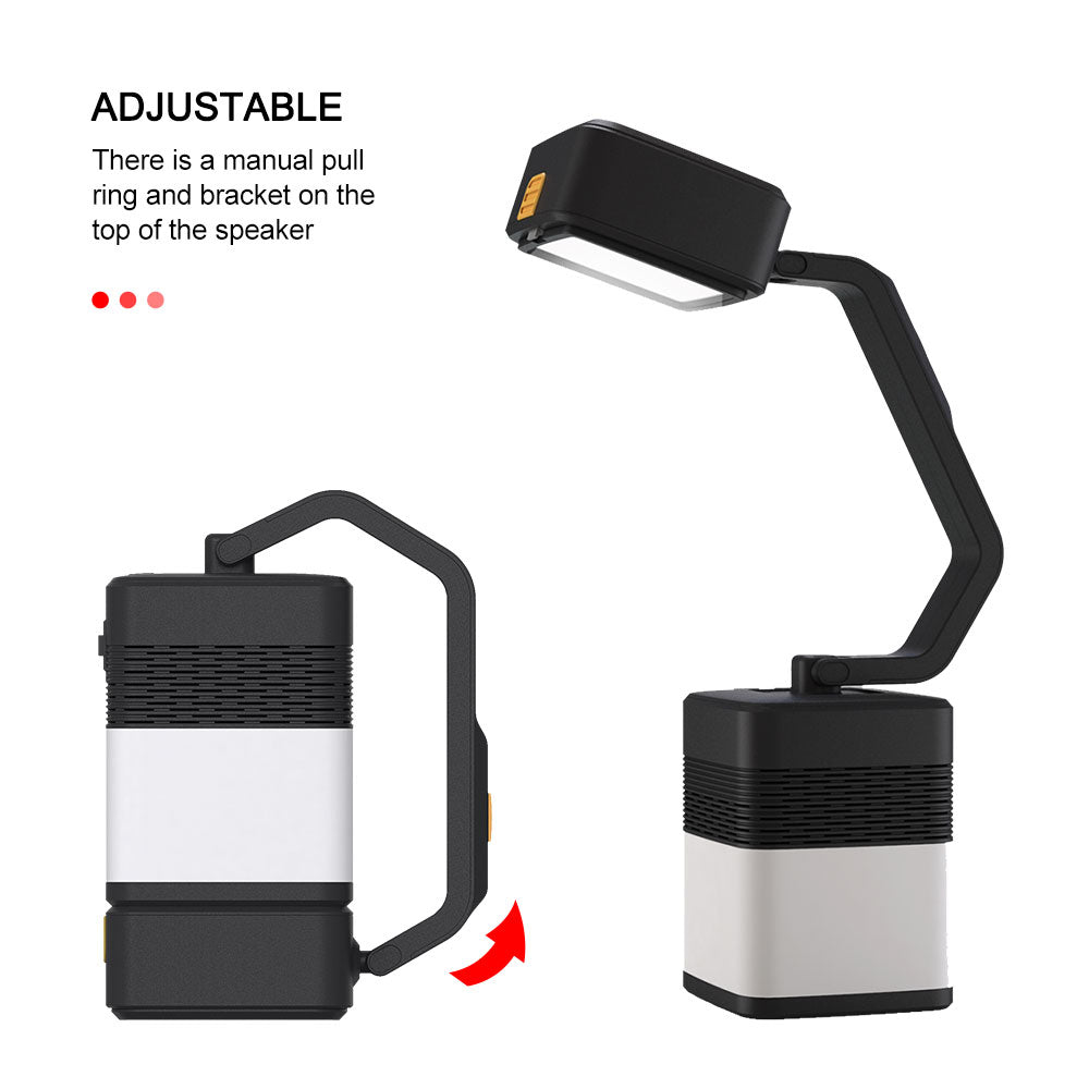 Lampe de nuit LED USB pour le camping, enceinte portable compatible Bluetooth