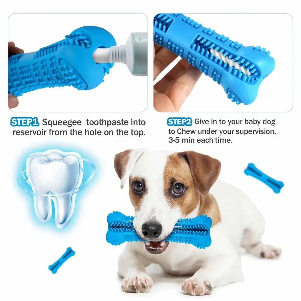 Brosse à dents pour chien en caoutchouc souple