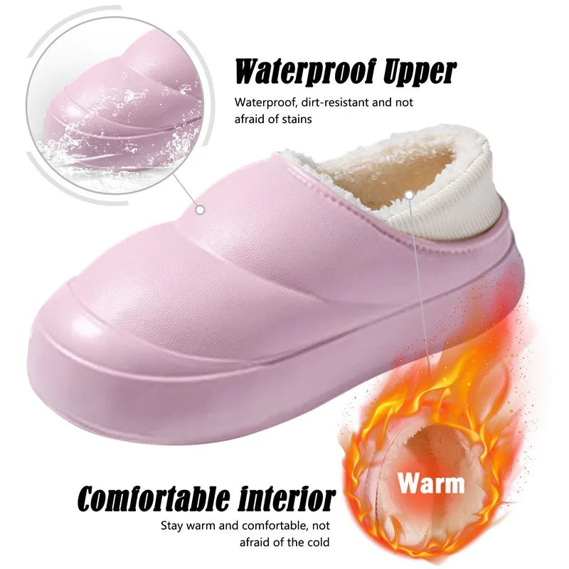 شباشب قطنية شتوية منزلية للنساء بنعل سميك