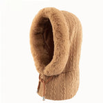 قناع شتوي من قطعة واحدة مصنوع من الصوف المحبوك السميك