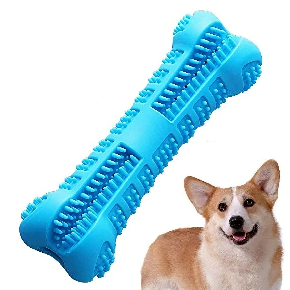Brosse à dents pour chien en caoutchouc souple