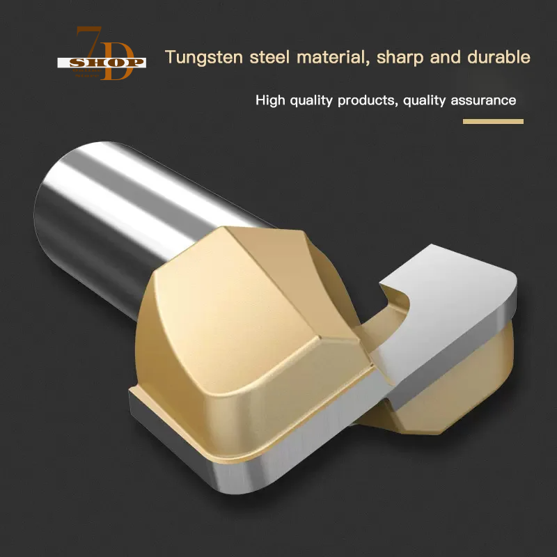 SHOP7D_High Quality Tungsten Carbide Milling Cutter 1/2 inches Shank Router Bits Wood Bottom Cleaning Slotting Woodworking Tools