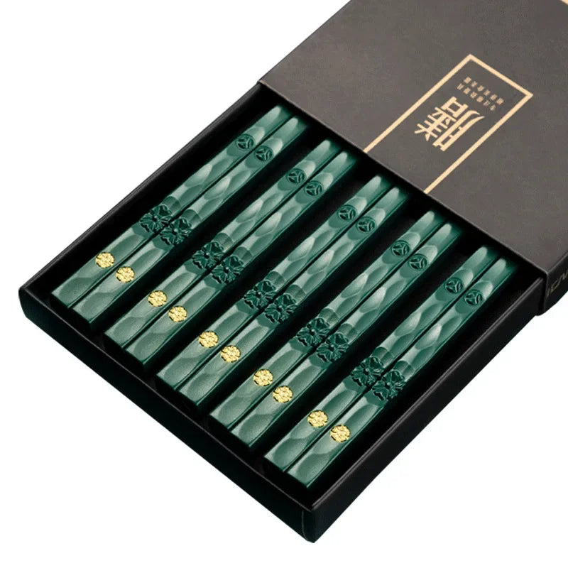 5 أزواج من عيدان الطعام اليابانية عالية الجودة غير القابلة للانزلاق