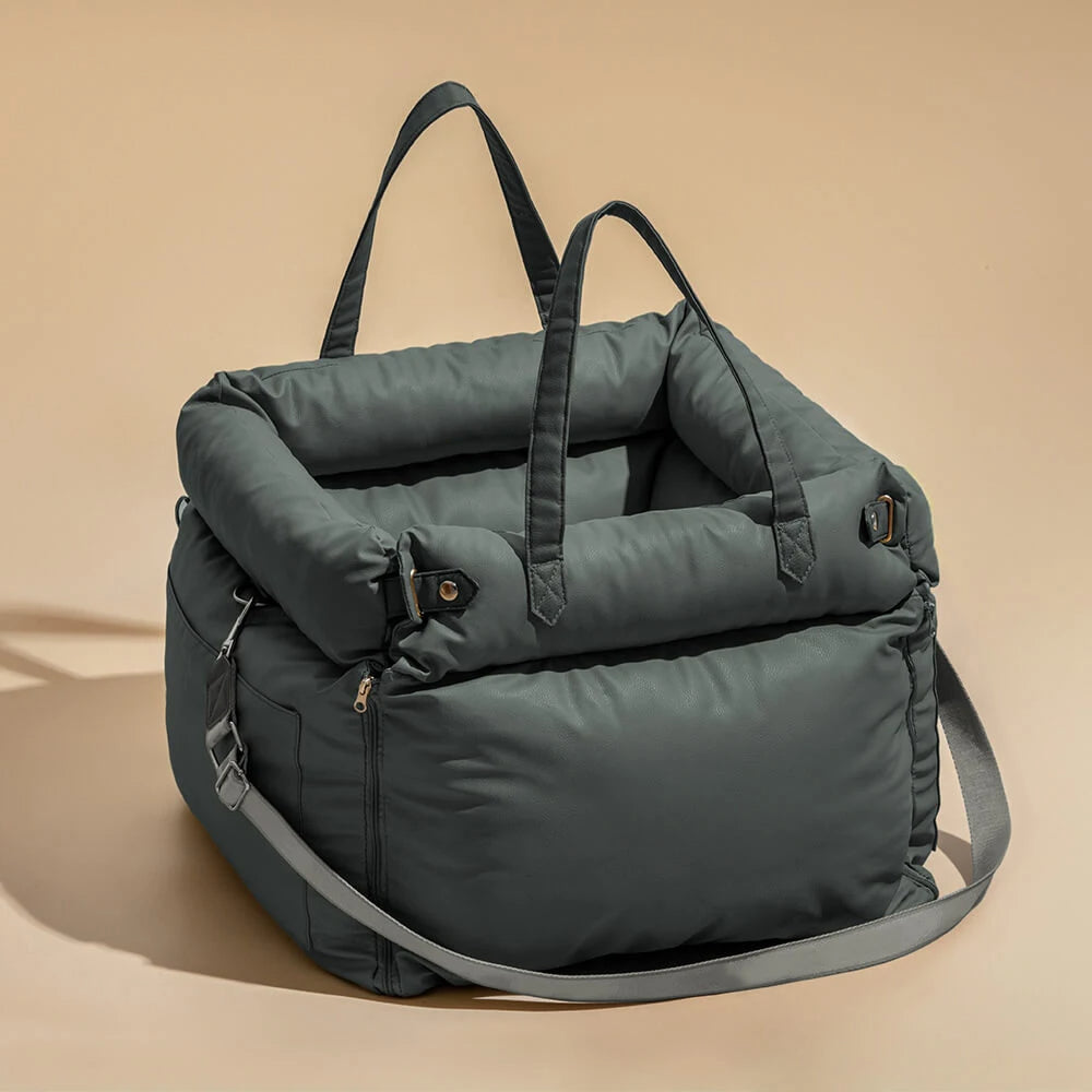 سرير سيارة للكلاب مزود بحزام أمان