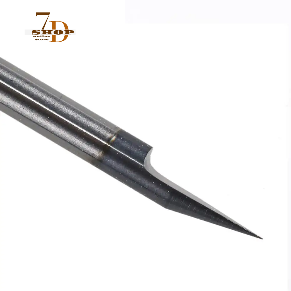 SHOP7D_5pcs/lot Flat bottom Carbide PCB Engraving Bit 3.175 30 0.2mm,0.1mm  CNC Router Tool  for brass steel stainless steel German rod