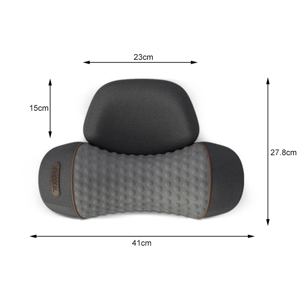 Oreiller de massage électrique pour la nuque, chauffant et vibrant.