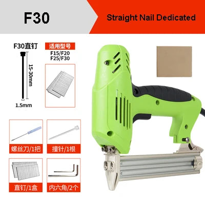 SHOP7D_Electric Nail Gun Stapler Gun 220V Woodworking Tools Nailing Stapler Shooter furniture stapler Framing Tacker DIY Hand Tool