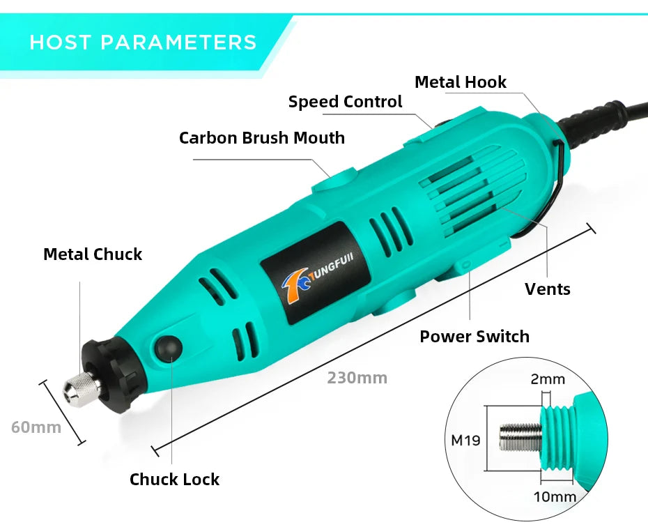 SHOP7D_Electric Drill Dremel Grinder Mini Polishing Machines With Grinding Accessories Set Electric Rotary Tool Mini Drill