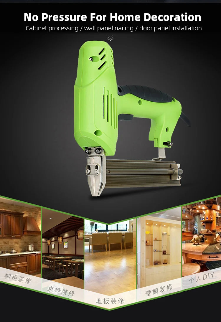 SHOP7D_Electric Nail Gun Stapler Gun 220V Woodworking Tools Nailing Stapler Shooter furniture stapler Framing Tacker DIY Hand Tool