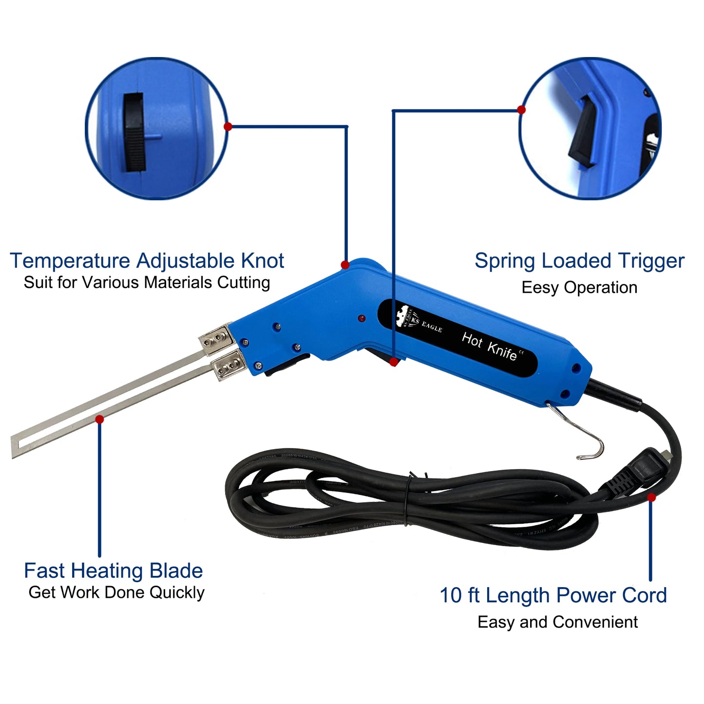 SHOP7D_Foam Cutter Hot Knife 110/230V Electric Foam Polystyrene Cutting Machine Styrofoam Cutter DIY Cutting Tools Foam Cutter