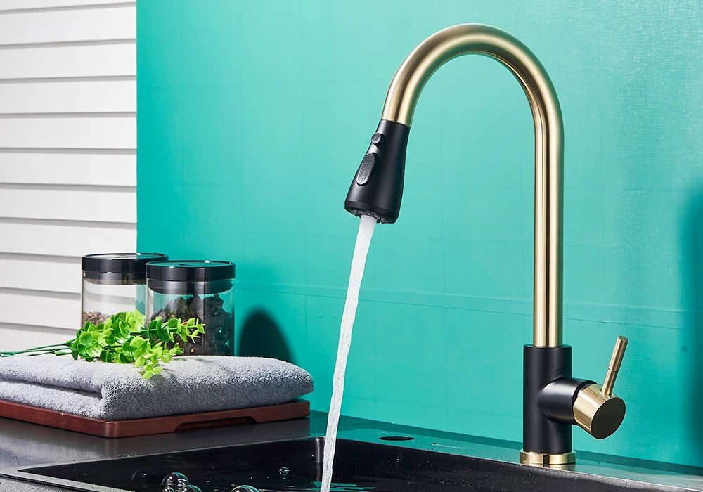 SHOP7D_Kitchen Faucet 2-way Sprayer Water Tap Single Handle Mixer Tap 360 Rotation Hot Cold Water Tap For Kitchen