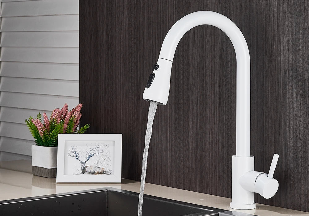 SHOP7D_Kitchen Faucet 2-way Sprayer Water Tap Single Handle Mixer Tap 360 Rotation Hot Cold Water Tap For Kitchen