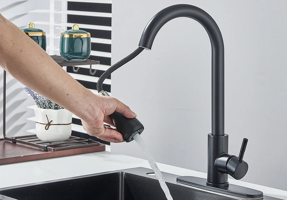 SHOP7D_Kitchen Faucet 2-way Sprayer Water Tap Single Handle Mixer Tap 360 Rotation Hot Cold Water Tap For Kitchen