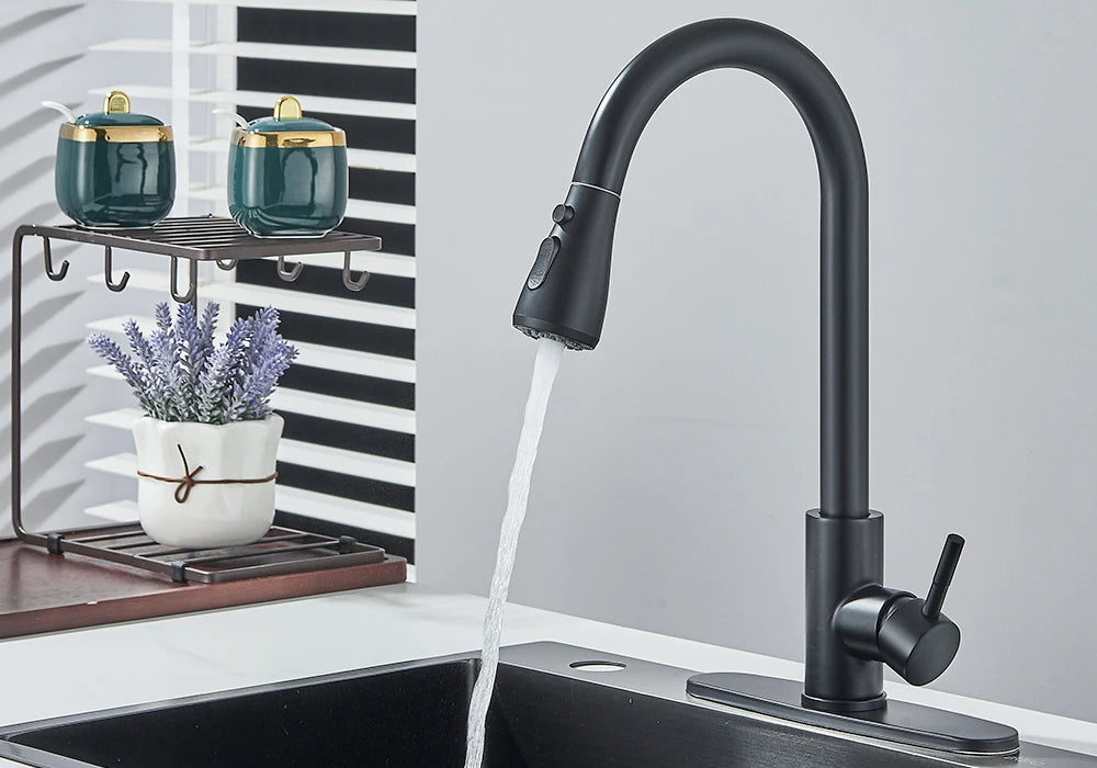 SHOP7D_Kitchen Faucet 2-way Sprayer Water Tap Single Handle Mixer Tap 360 Rotation Hot Cold Water Tap For Kitchen