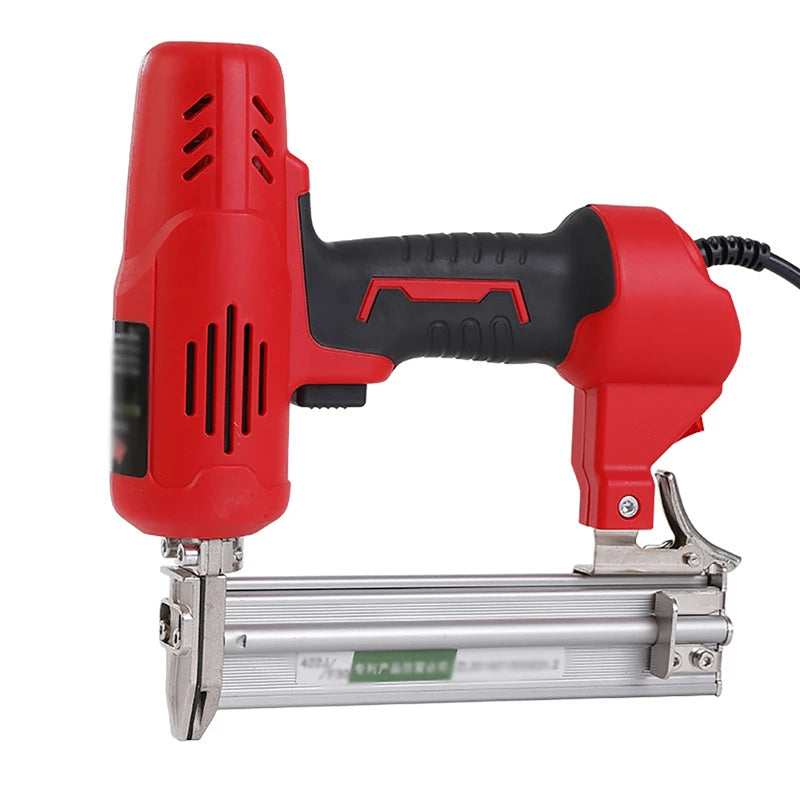 SHOP7D_F30 Electric Nailer U Stapler Construction Furniture Staple Gun for Frame with Staples & Nails Carpentry Woodworking Tools