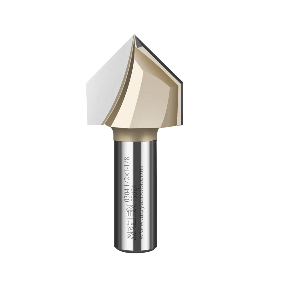 SHOP7D_Carbide 90 Degree V Bit  1/4" 1/2" Shank V-groove Slotting Router Bit Woodworking Chamfering 3D Engraving for MDF Hardwood