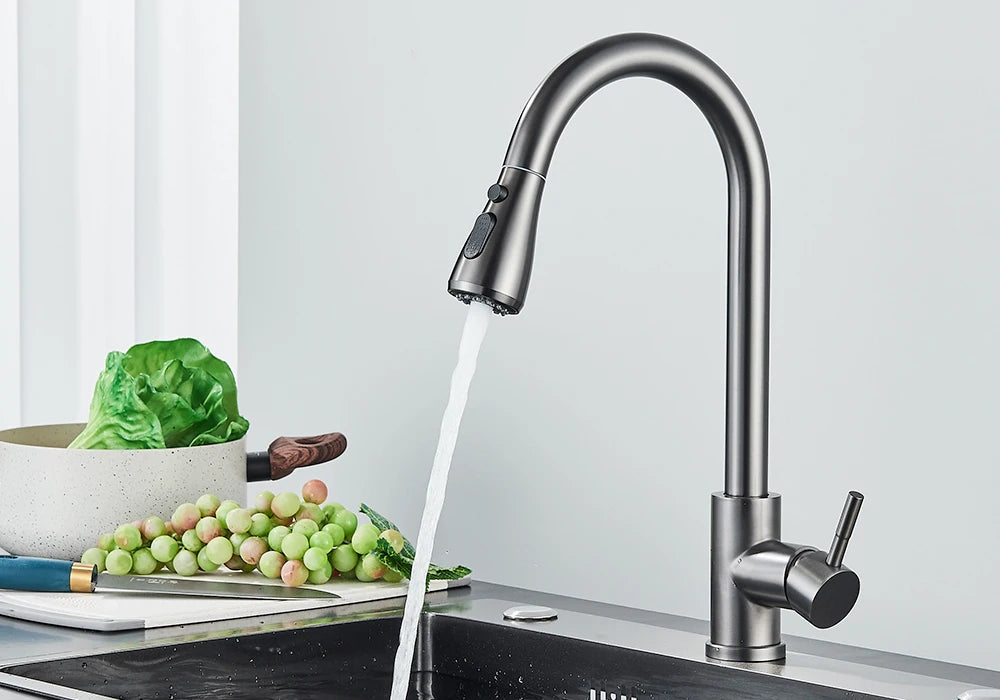 SHOP7D_Kitchen Faucet 2-way Sprayer Water Tap Single Handle Mixer Tap 360 Rotation Hot Cold Water Tap For Kitchen