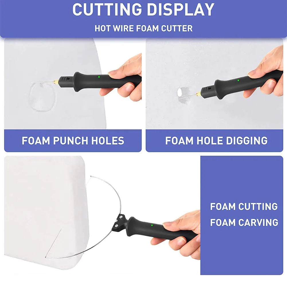 SHOP7D_Foam Cutter Pen Electric Heat Knife 18W 100V-240V Hot Melt Cutting Machine Bubble Film Woven Bag Sponge KT Board Cutting