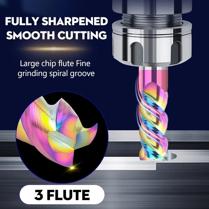 SHOP7D_Milling Cutter 1-12mm CNC Machine Spiral Router Bit for Aluminum Cutting 3 Flute Carbide End Mill for Metal Milling Tools 