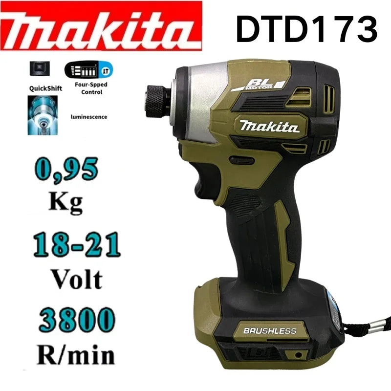 SHOP7D_Makita DTD173 Green18v Lithium Japan Imported Domestic Version Brushless Impact Driver Power Tool Multi-function Tool