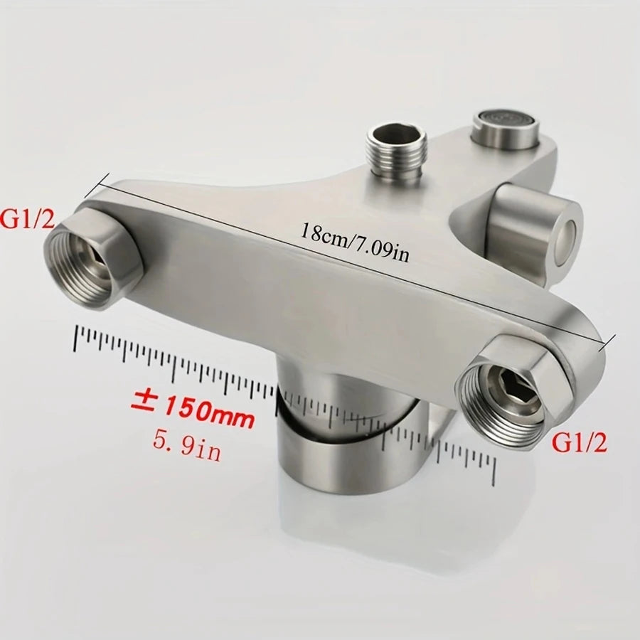 SHOP7D_Bathroom Shower Faucet Stainless Steel Mixer Tap Hot and Cold Bathroom Mixer Mixing Valve Bathtub Faucet Shower Faucets Set