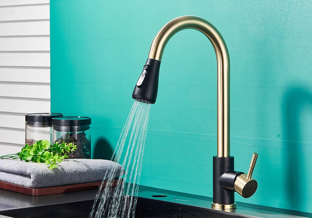 SHOP7D_Kitchen Faucet 2-way Sprayer Water Tap Single Handle Mixer Tap 360 Rotation Hot Cold Water Tap For Kitchen