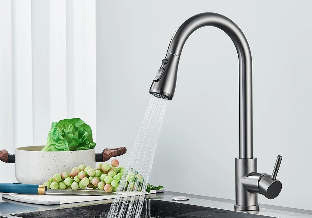 SHOP7D_Kitchen Faucet 2-way Sprayer Water Tap Single Handle Mixer Tap 360 Rotation Hot Cold Water Tap For Kitchen