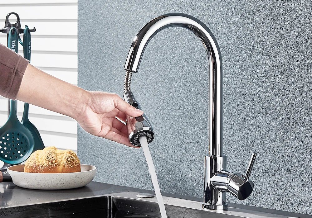 SHOP7D_Kitchen Faucet 2-way Sprayer Water Tap Single Handle Mixer Tap 360 Rotation Hot Cold Water Tap For Kitchen