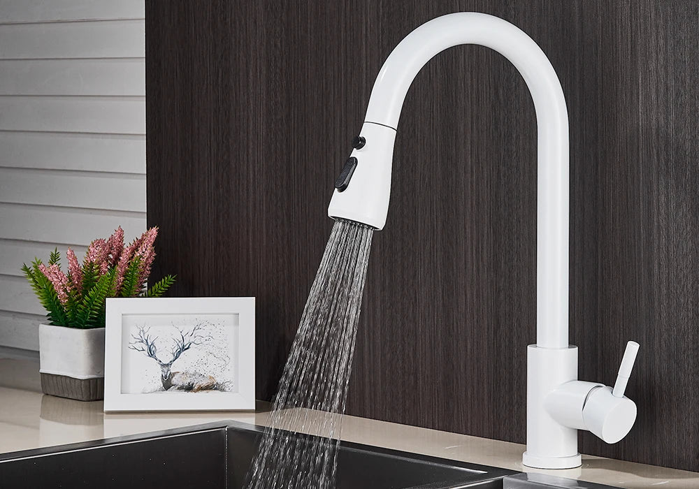 SHOP7D_Kitchen Faucet 2-way Sprayer Water Tap Single Handle Mixer Tap 360 Rotation Hot Cold Water Tap For Kitchen