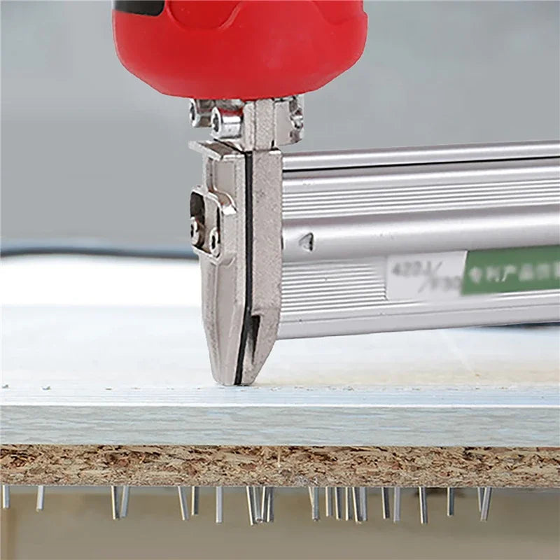 SHOP7D_F30 Electric Nailer U Stapler Construction Furniture Staple Gun for Frame with Staples & Nails Carpentry Woodworking Tools